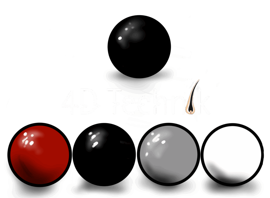 Farben der 4D-Technik Haarpigmentierung